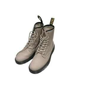 Dr. Martens Jadon Platform Boots, Taupe Leather, Size 9